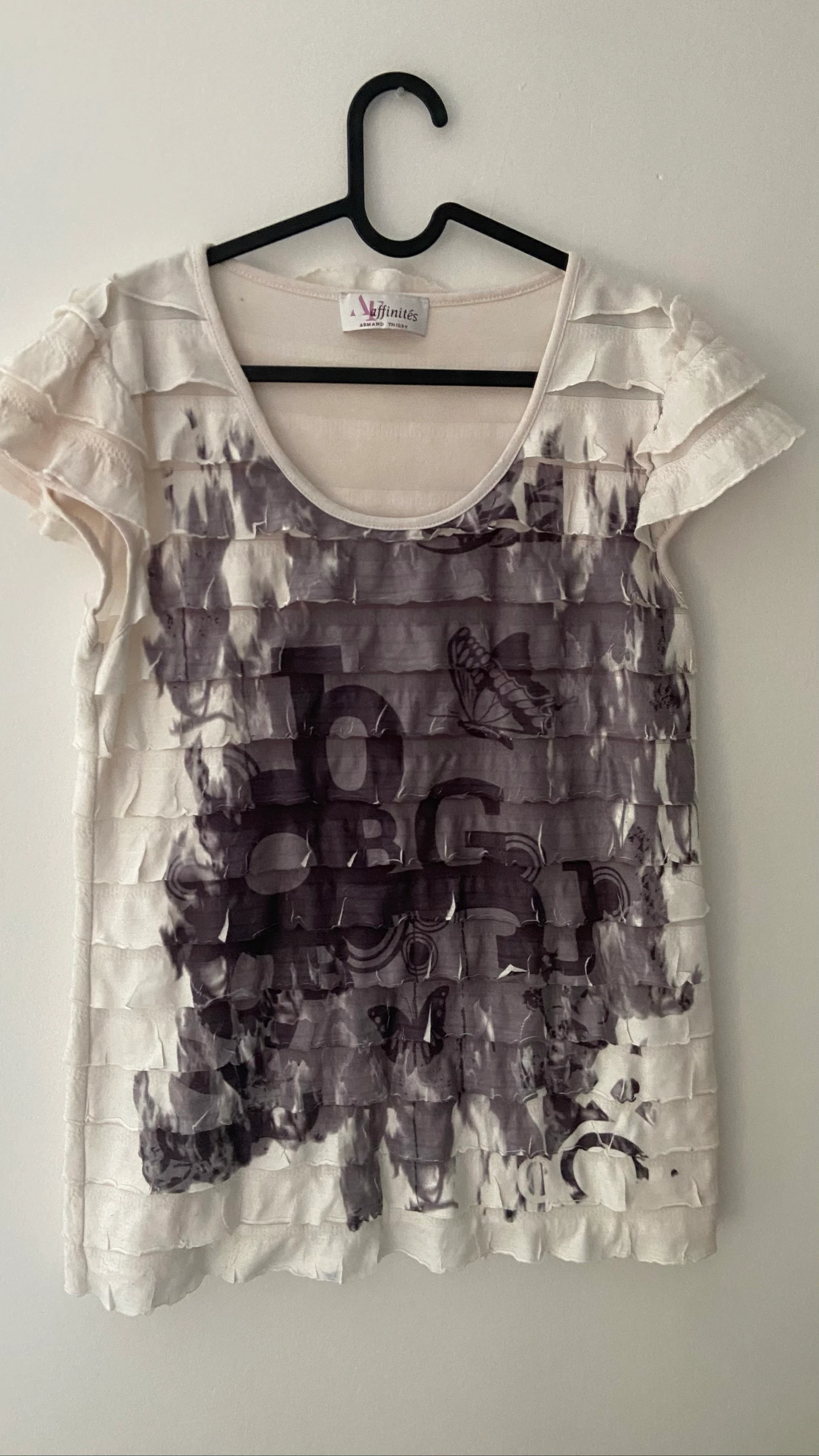 Black and white patterned top size 40 – photo 2